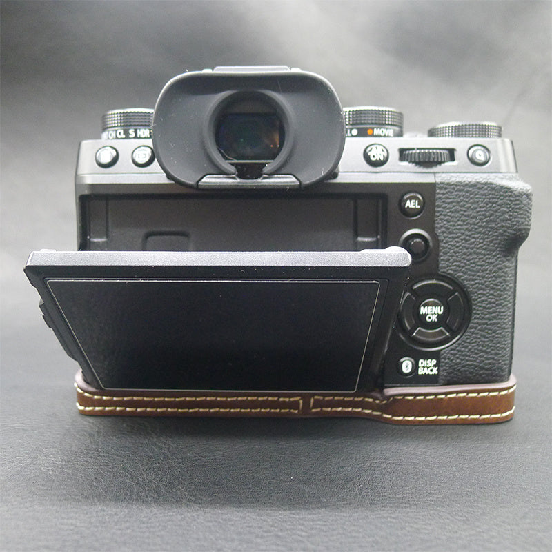 For Fujifilm X-T5 Camera PU Leather Case Battery Opening Design Protective Cover with Screw For Fujifilm X-T5 Camera PU Leather Case Battery Opening Design Protective Cover with Screw